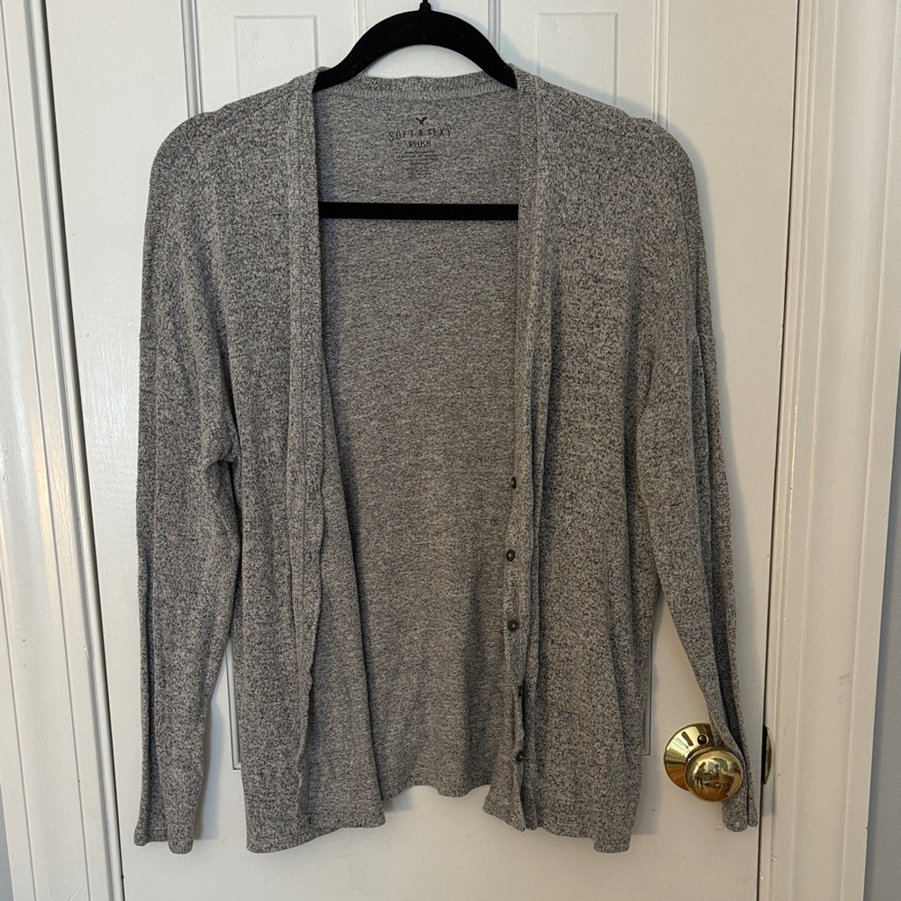 American Eagle Outfitters Gray Cardigan